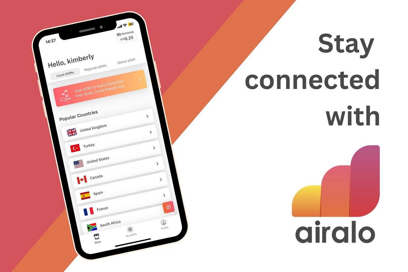 Stay connected with Airalo