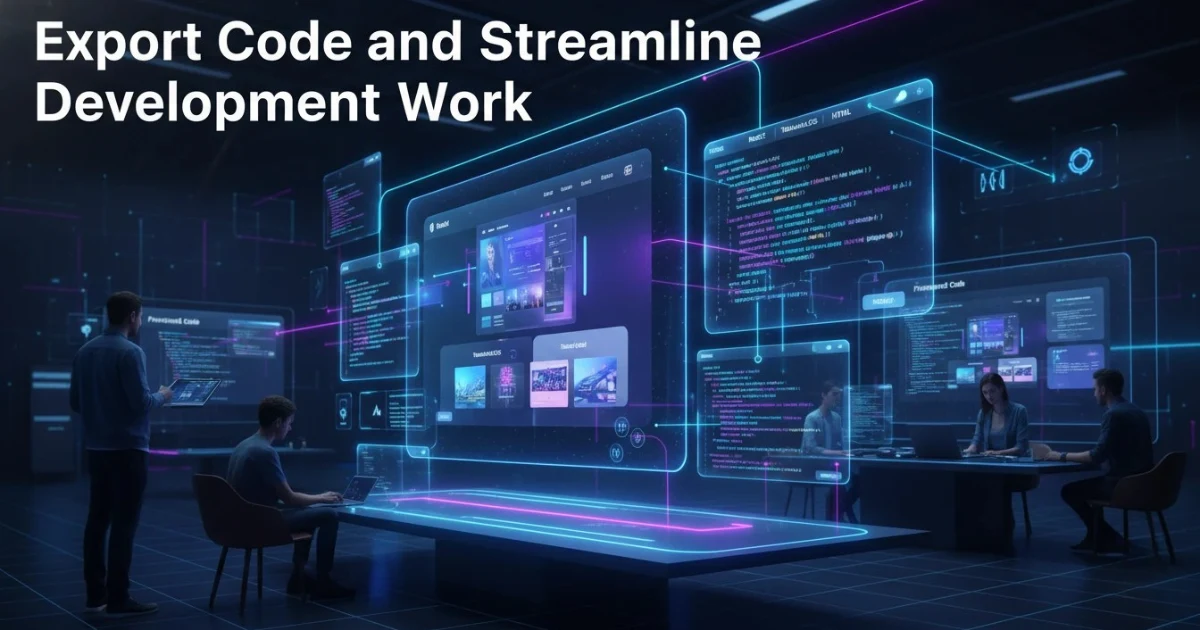 Export Code and Streamline Development Work