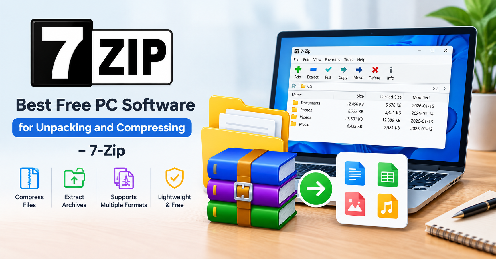 7-Zip Free Compression Software Banner